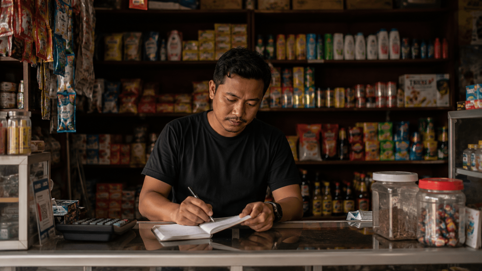 Pelaku UMKM berdiskusi tentang keputusan bisnis